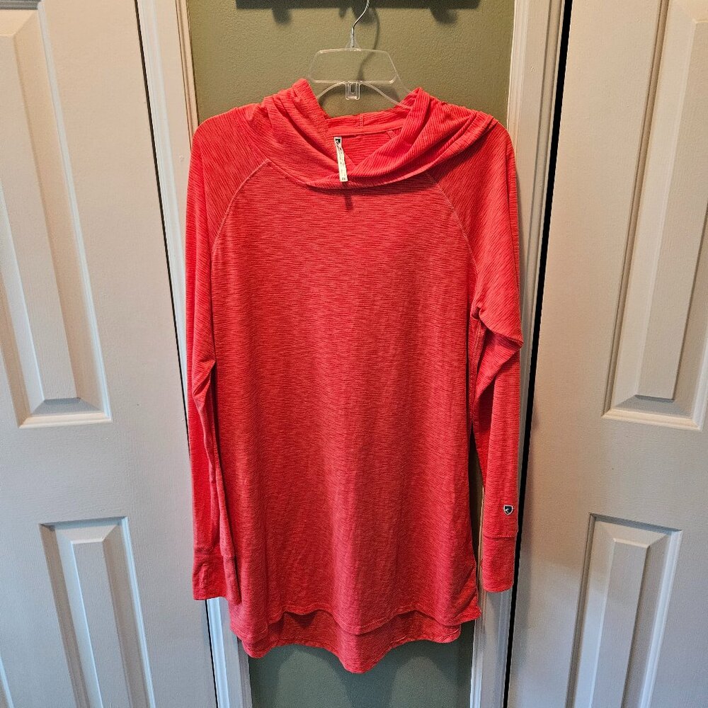 Kuhl Athleisure Hooded Dress or Swim Cover-Up XL Pink Orange Outdoor Athleisure